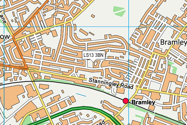 LS13 3BN map - OS VectorMap District (Ordnance Survey)