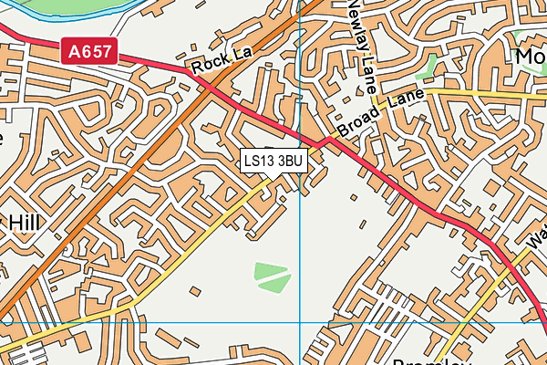 LS13 3BU map - OS VectorMap District (Ordnance Survey)