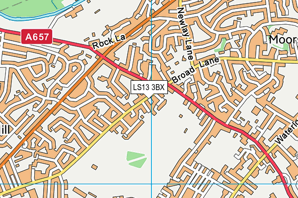 LS13 3BX map - OS VectorMap District (Ordnance Survey)