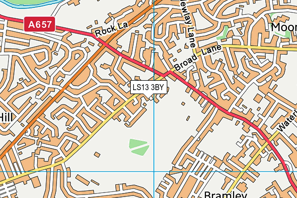 LS13 3BY map - OS VectorMap District (Ordnance Survey)