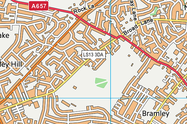 LS13 3DA map - OS VectorMap District (Ordnance Survey)