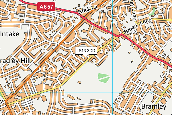 LS13 3DD map - OS VectorMap District (Ordnance Survey)