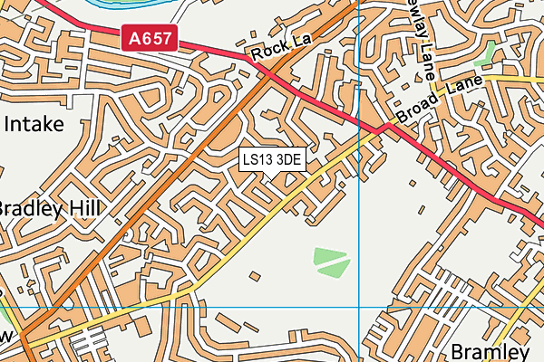LS13 3DE map - OS VectorMap District (Ordnance Survey)
