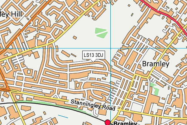 LS13 3DJ map - OS VectorMap District (Ordnance Survey)