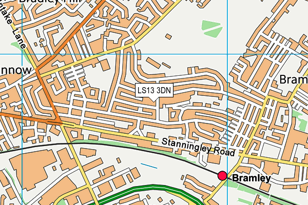 LS13 3DN map - OS VectorMap District (Ordnance Survey)
