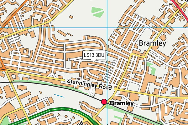 LS13 3DU map - OS VectorMap District (Ordnance Survey)