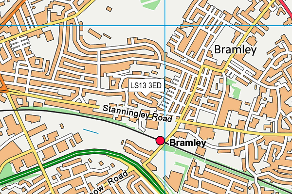 LS13 3ED map - OS VectorMap District (Ordnance Survey)