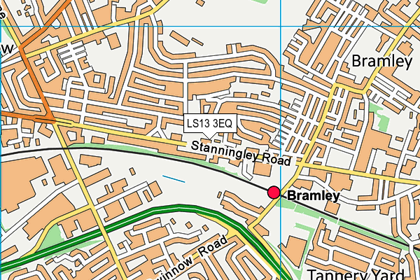 LS13 3EQ map - OS VectorMap District (Ordnance Survey)