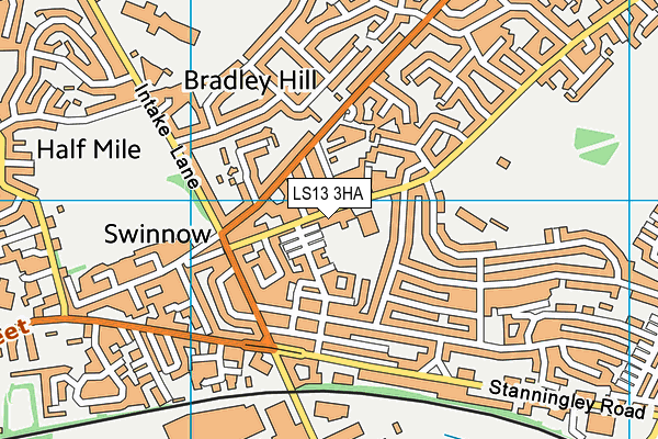 LS13 3HA map - OS VectorMap District (Ordnance Survey)