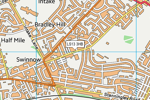 LS13 3HB map - OS VectorMap District (Ordnance Survey)