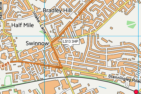 LS13 3HP map - OS VectorMap District (Ordnance Survey)