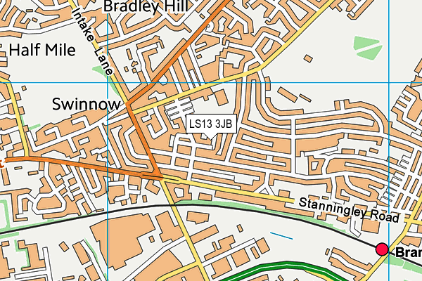 LS13 3JB map - OS VectorMap District (Ordnance Survey)