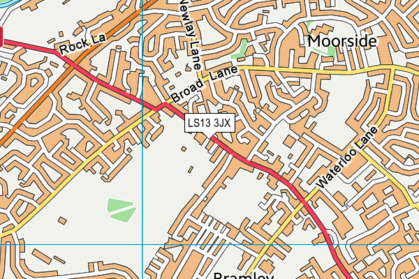 LS13 3JX map - OS VectorMap District (Ordnance Survey)