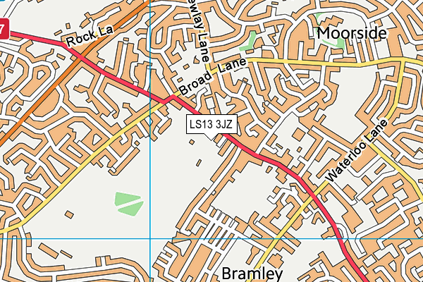 LS13 3JZ map - OS VectorMap District (Ordnance Survey)