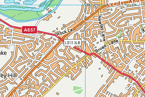 LS13 3LB map - OS VectorMap District (Ordnance Survey)