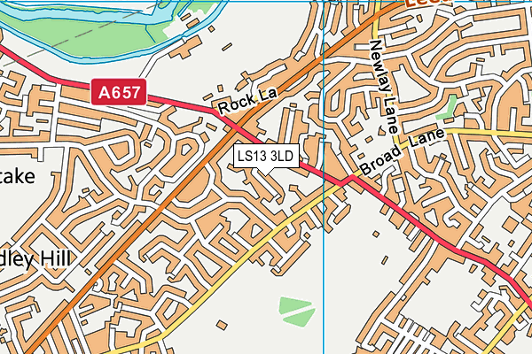 LS13 3LD map - OS VectorMap District (Ordnance Survey)