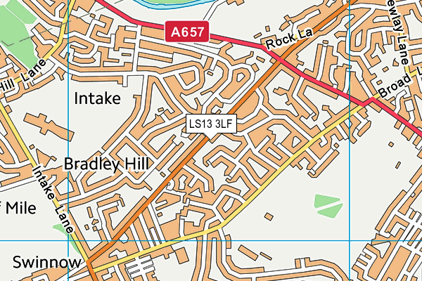 LS13 3LF map - OS VectorMap District (Ordnance Survey)