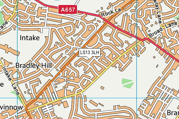 LS13 3LH map - OS VectorMap District (Ordnance Survey)