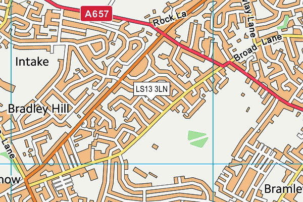 LS13 3LN map - OS VectorMap District (Ordnance Survey)