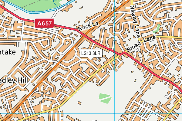 LS13 3LR map - OS VectorMap District (Ordnance Survey)