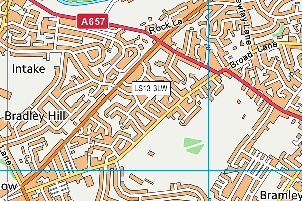 LS13 3LW map - OS VectorMap District (Ordnance Survey)