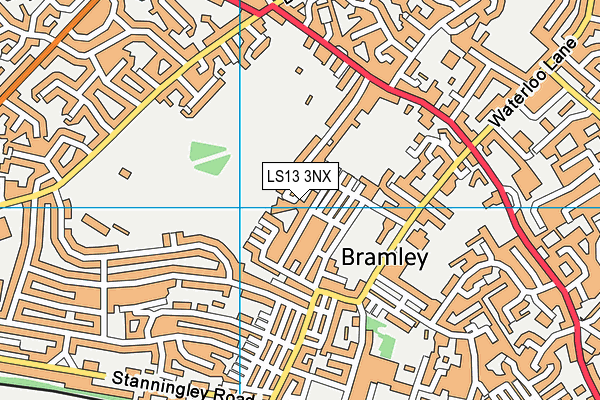 LS13 3NX map - OS VectorMap District (Ordnance Survey)