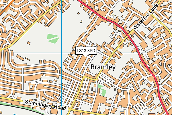 LS13 3PD map - OS VectorMap District (Ordnance Survey)