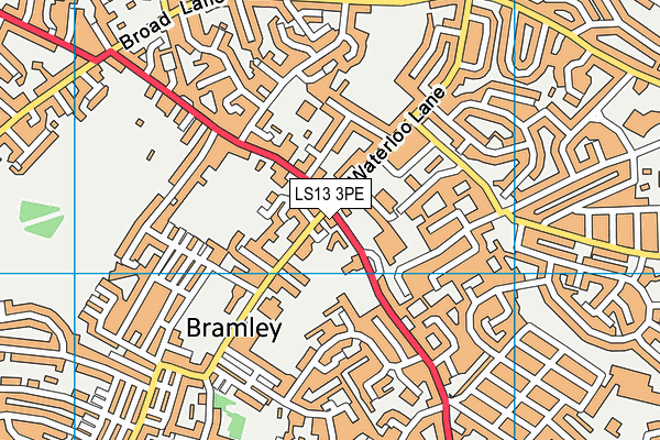 LS13 3PE map - OS VectorMap District (Ordnance Survey)
