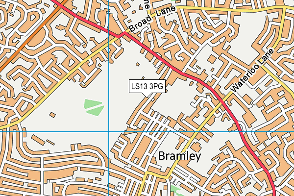 LS13 3PG map - OS VectorMap District (Ordnance Survey)