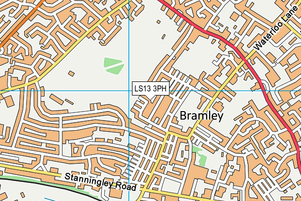 LS13 3PH map - OS VectorMap District (Ordnance Survey)