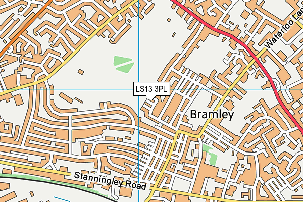 LS13 3PL map - OS VectorMap District (Ordnance Survey)