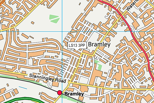 LS13 3PP map - OS VectorMap District (Ordnance Survey)