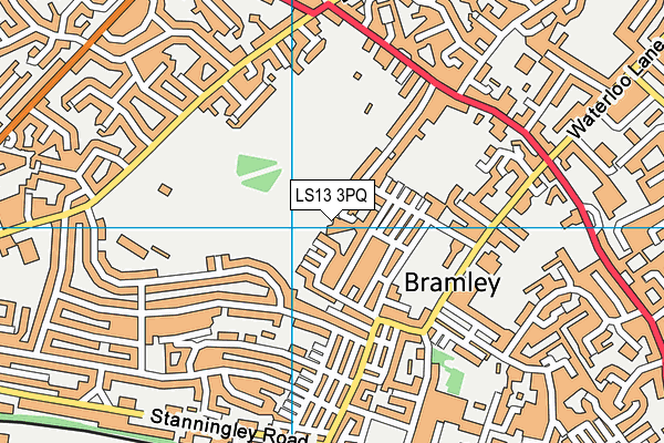 LS13 3PQ map - OS VectorMap District (Ordnance Survey)