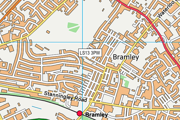LS13 3PW map - OS VectorMap District (Ordnance Survey)