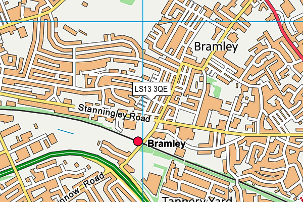 LS13 3QE map - OS VectorMap District (Ordnance Survey)