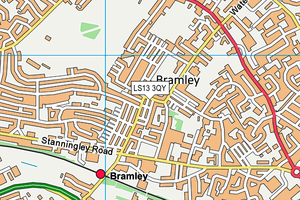 LS13 3QY map - OS VectorMap District (Ordnance Survey)