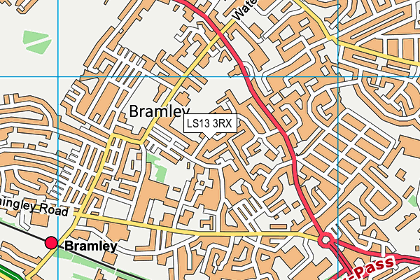 LS13 3RX map - OS VectorMap District (Ordnance Survey)