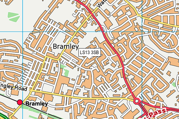 LS13 3SB map - OS VectorMap District (Ordnance Survey)