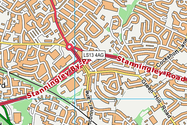 LS13 4AG map - OS VectorMap District (Ordnance Survey)