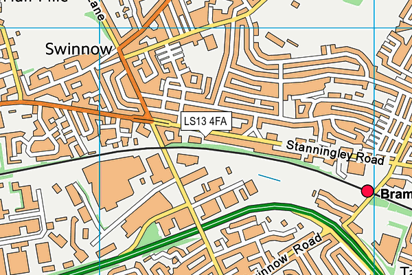LS13 4FA map - OS VectorMap District (Ordnance Survey)