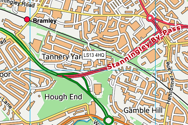 LS13 4HQ map - OS VectorMap District (Ordnance Survey)