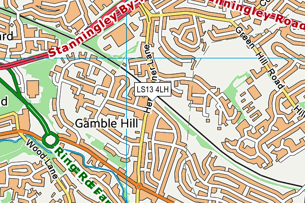 LS13 4LH map - OS VectorMap District (Ordnance Survey)