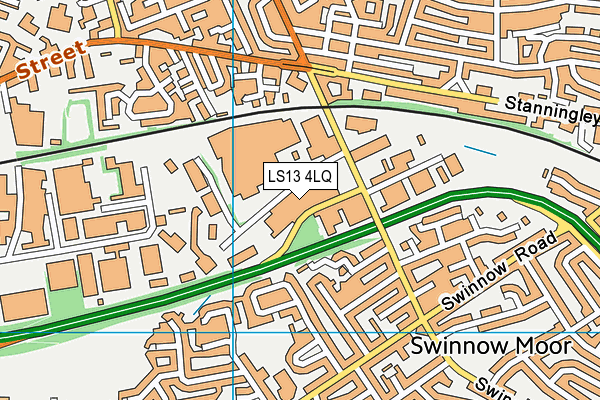 LS13 4LQ map - OS VectorMap District (Ordnance Survey)