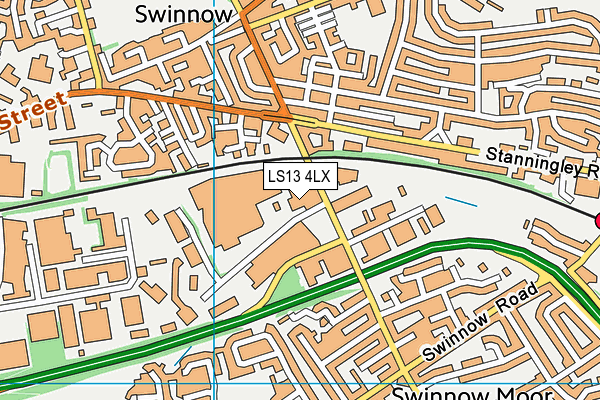 LS13 4LX map - OS VectorMap District (Ordnance Survey)