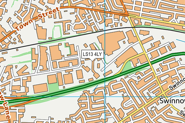 LS13 4LY map - OS VectorMap District (Ordnance Survey)