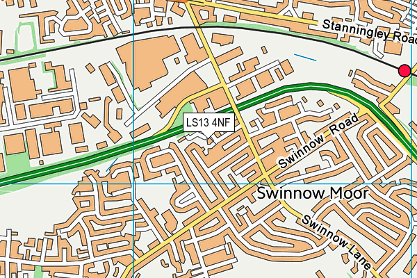 LS13 4NF map - OS VectorMap District (Ordnance Survey)