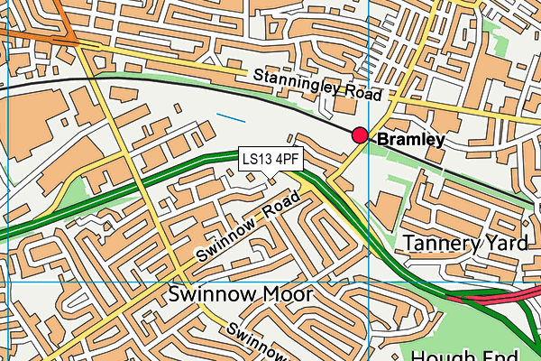 LS13 4PF map - OS VectorMap District (Ordnance Survey)