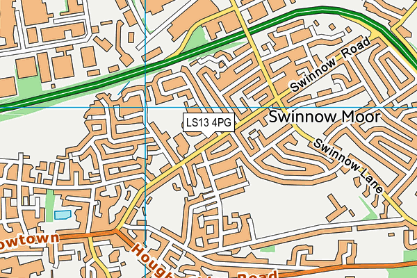 LS13 4PG map - OS VectorMap District (Ordnance Survey)