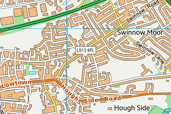 LS13 4PL map - OS VectorMap District (Ordnance Survey)