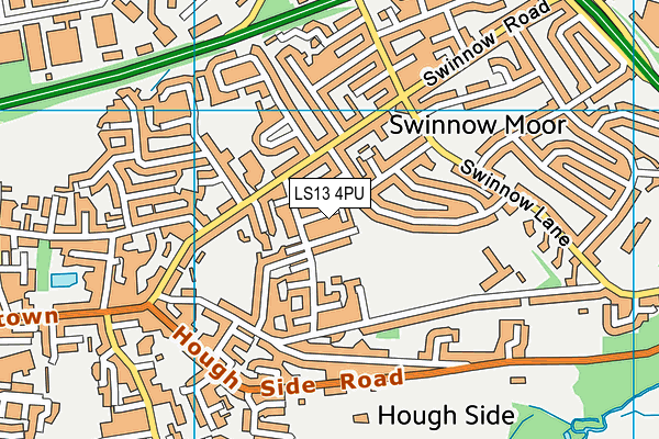 LS13 4PU map - OS VectorMap District (Ordnance Survey)